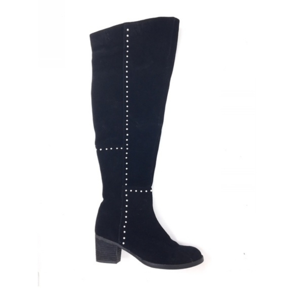 Design lab Odel leather studded‎ riding over the  knee  boots